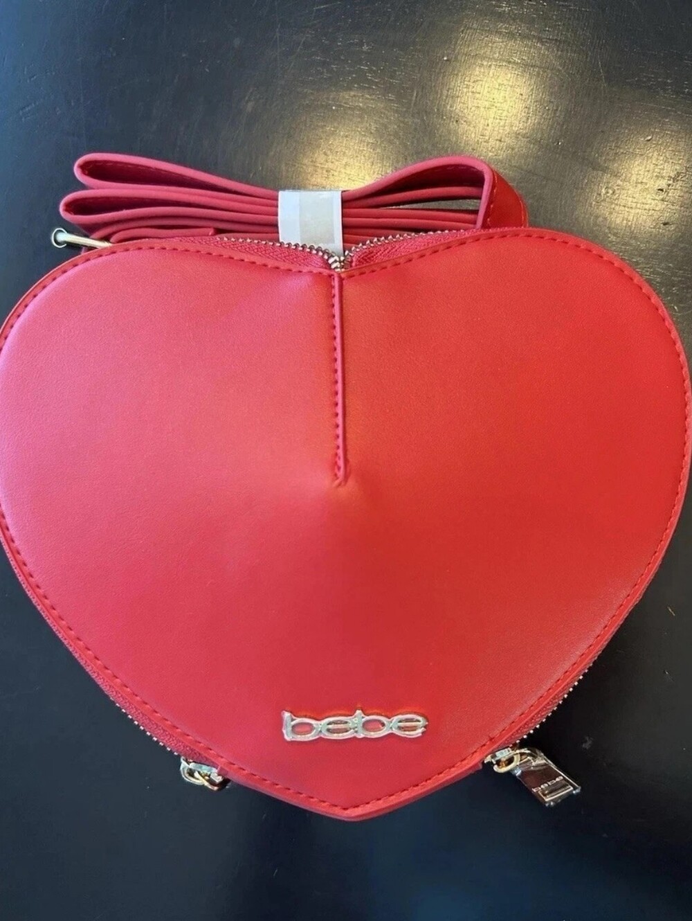 Bebe Red Heart-Shaped Crossbody Bag - Picture 2 of 3